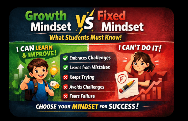 Growth Mindset vs Fixed Mindset: What Students Must Know to Succeed