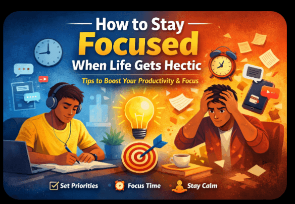 How to Stay Focused When Life Gets Hectic (Complete Guide for Students & Busy People)