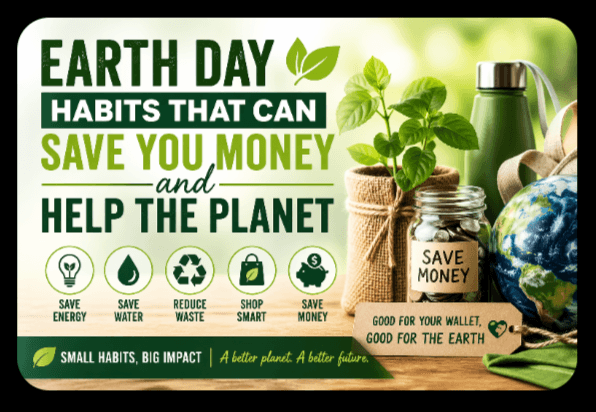 🌍 Earth Day Habits That Can Save You Money and Help the Planet