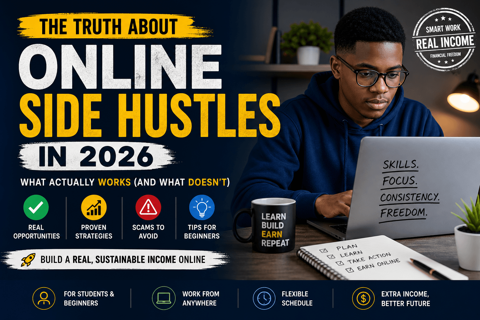 The Truth About Online Side Hustles in 2026: What Actually Works (And What Doesn’t)