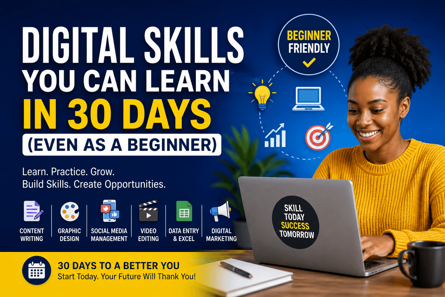 Digital Skills You Can Learn in 30 Days (Even as a Beginner)