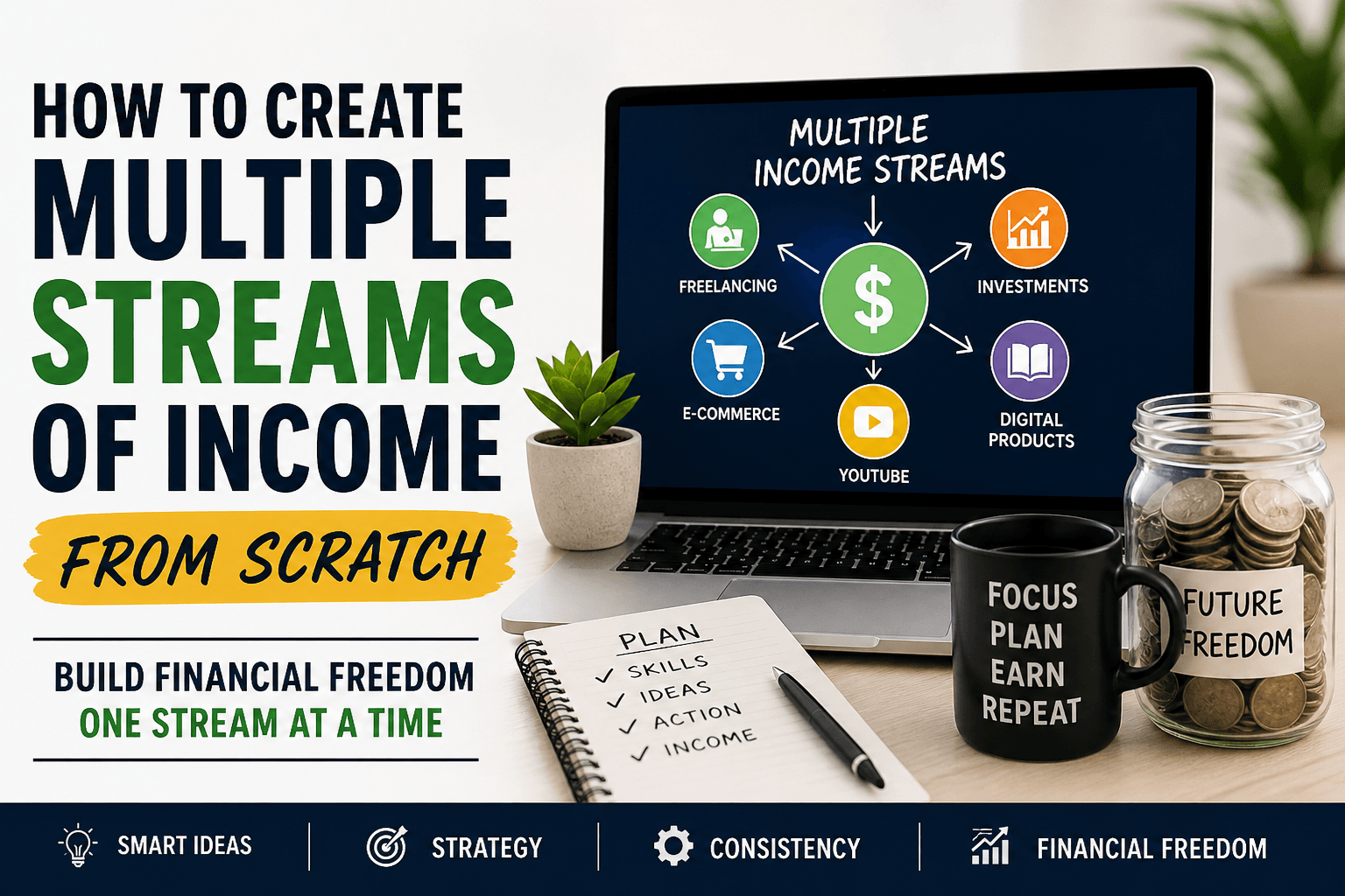How to Create Multiple Streams of Income from Scratch (Beginner-Friendly Guide)