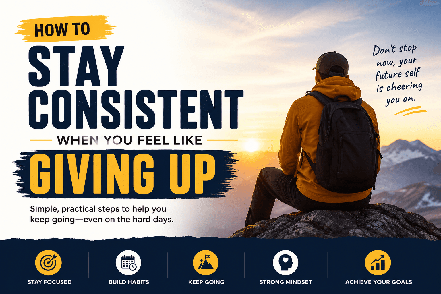 How to Stay Consistent When You Feel Like Giving Up