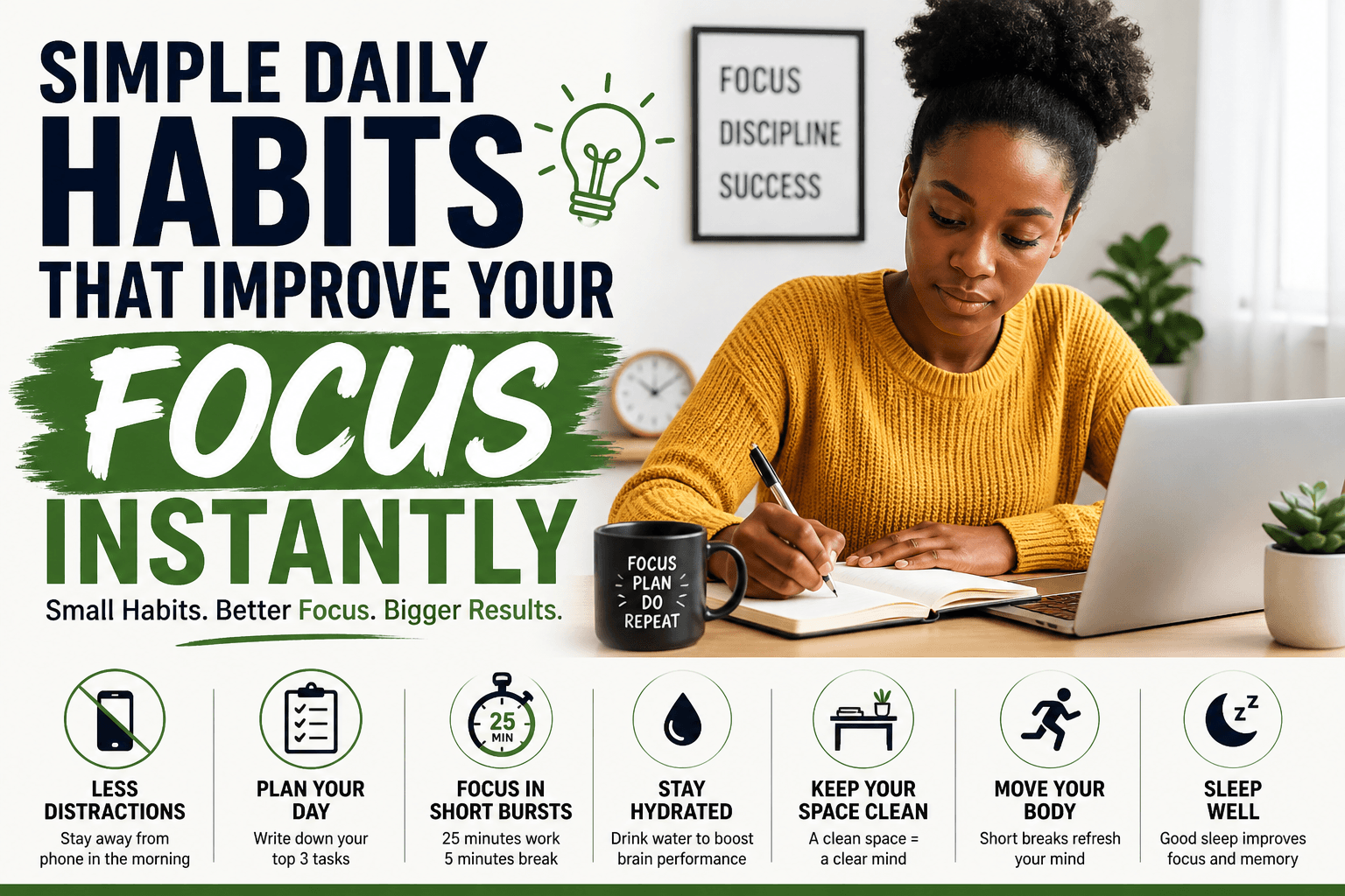 Simple Daily Habits That Improve Your Focus Instantly