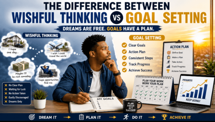 The Difference Between Wishful Thinking and Goal Setting: Why Dreams Need Action