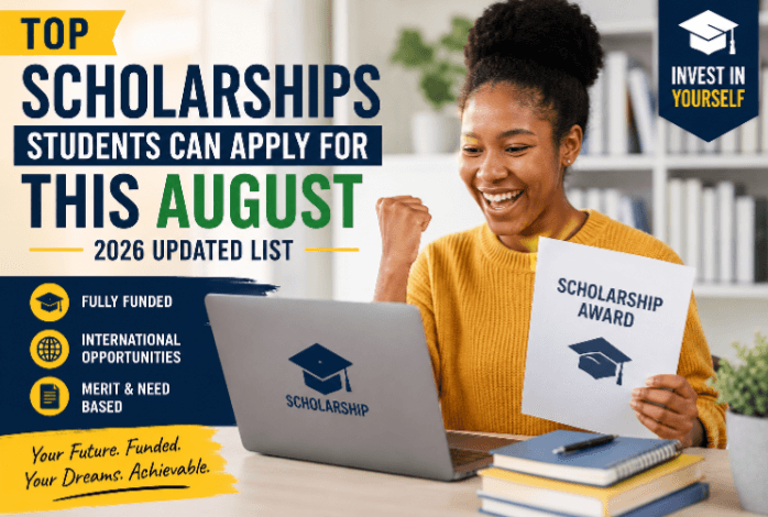 Top Scholarships Students Can Apply for This August (2026 Updated List)